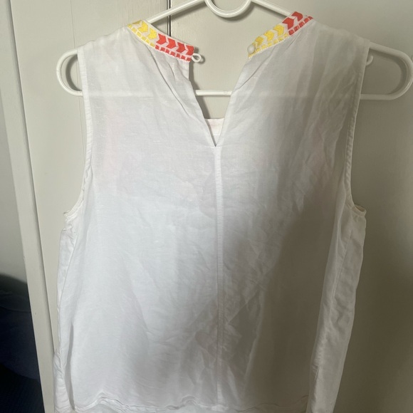 J.Crew Embroidered White Sleeveless Top - Picture 3 of 3